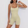 Auroth Rückenfreier Sport-Overall für Damen, einteiliger Yoga-Strampler, nahtlose Shorts, Workout, Laufen, Fitness-Bodysuit