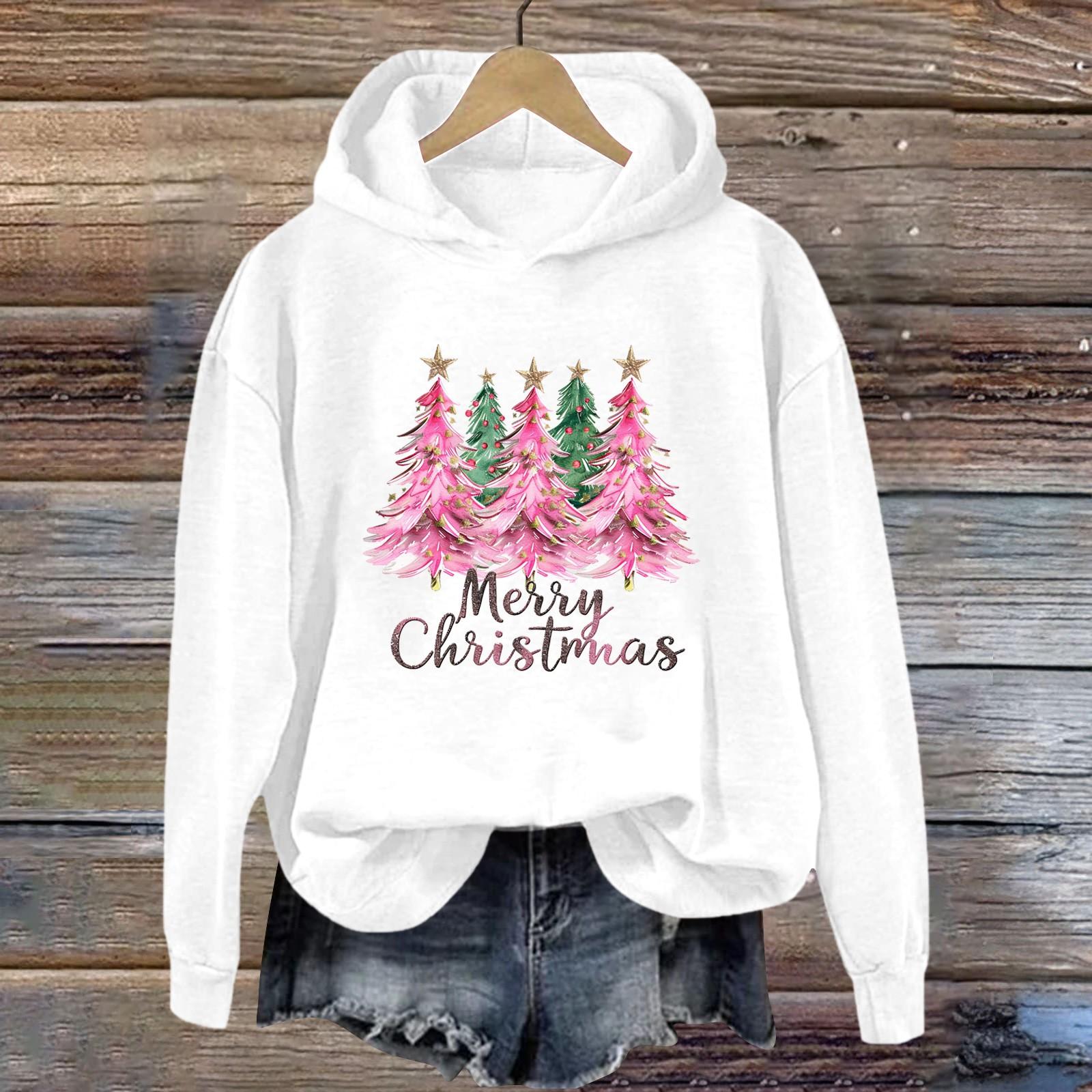 Женская толстовка с принтом «Спорт» с рождественским принтом — фото 13