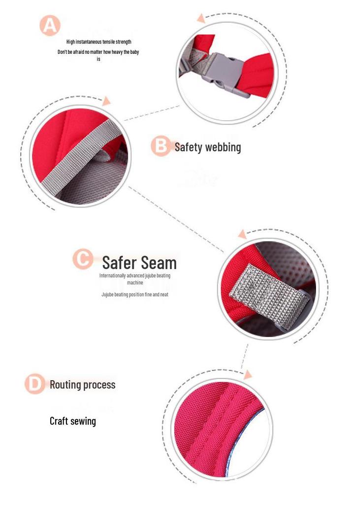 All-Season Multifunctional Baby Sling Carrier - Hands-Free Design for Newborns