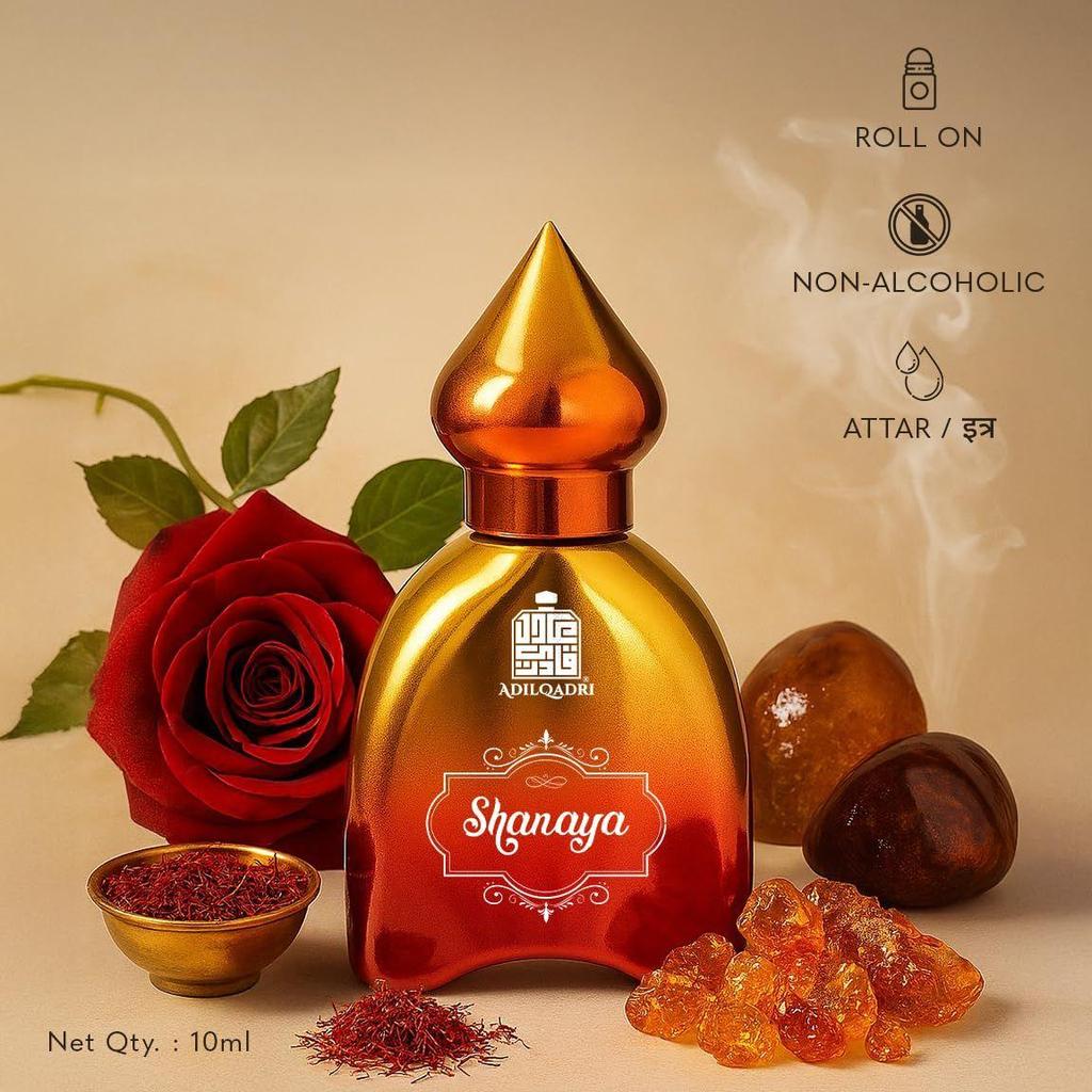 Adilqadri Shanaya Attar for Men & Women | Newly Launched Arabic & French Blend | Long-Lasting Non-Alcoholic Roll-On Perfume