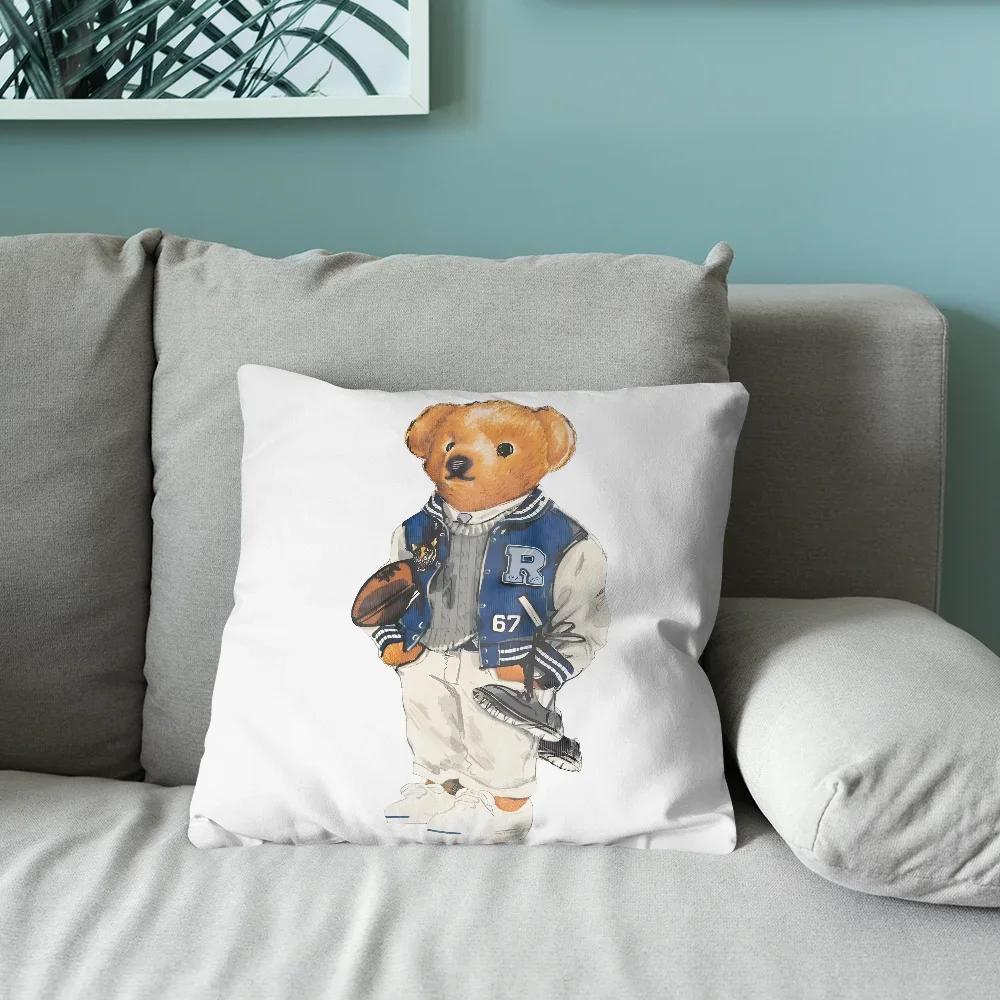 

cartoon Cool P-Polo B-BearS Pillow Case Pillow Case Soft Cushion Cases for Farmhouse Sofa Decor Home Decorations and Bedding SZT, 66x66cm