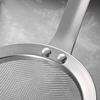 Stainless Steel Fine Mesh Skimmer with Long Handle Heavy-Duty Strainer Spoon for Frying Tea Juice Rust-Proof Essential Kitchen Tool for Filtering