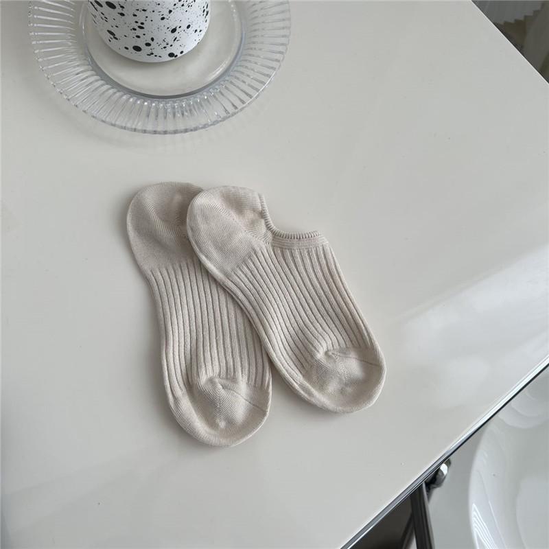 Women's Non-Slip Invisible Boat Socks - Summer Style, Thin, Shallow, Short, with Drawstring