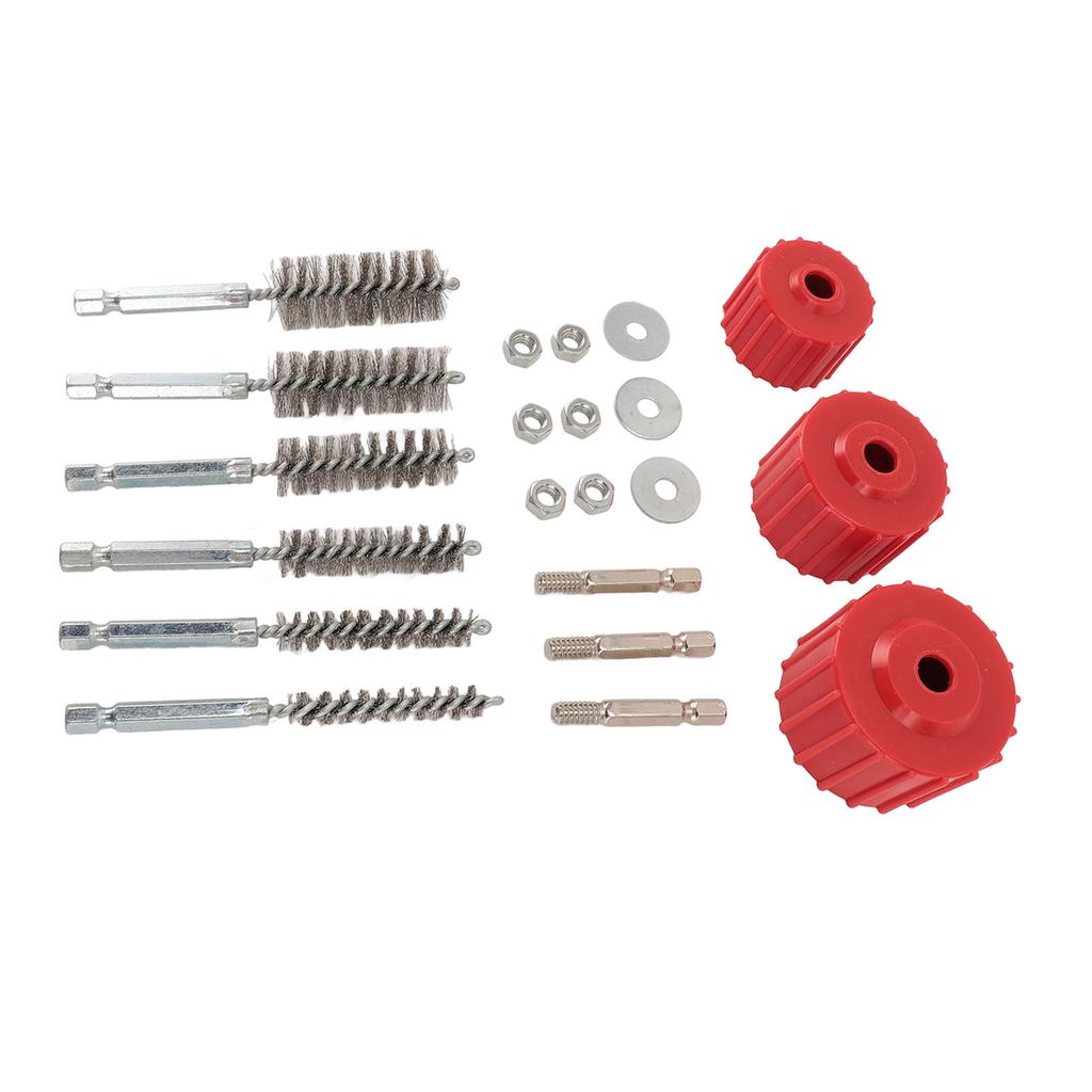 Curățător țeavă cupru pentru bormașină electrică 1/2 3/4 1 Inch Perie curățat tub cu sârmă din oțel inoxidabil