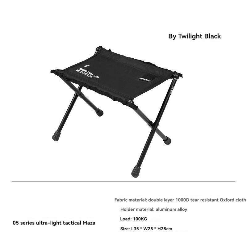 ShineTrip Outdoor 05 Series Mazza Ultra Light Folding Storage Aluminum Alloy Portable Folding Stool Mazza чёрный