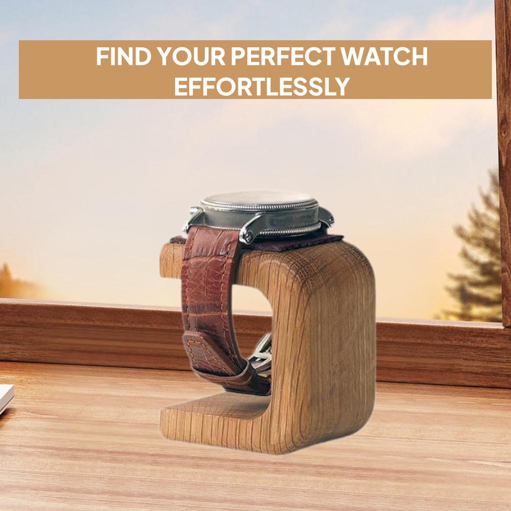 Wood Watch Stand for Men, Counter Jewelry Stand, Accessory Bracelet Storage