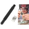 Heavy Duty Watch Crown Tube Insert Removal Tool Kit with 4 Interchangeable Head and Ergonomic Handle Watch Repair Tool