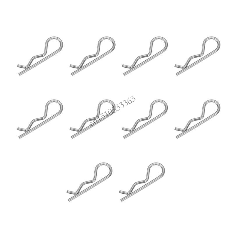 

090E 10pcs R Shaped Spring Cotter Pins Assortment set Steel Hairpin Clips Simple to Use for Versatile Hitch Pin Applications
