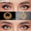 AMARA Blue Colored Contact Lenses for Big Eyes Fashion Lenses Cosmetic Soft Eye Beauty Pupils with Lens Case Exclusive Styles