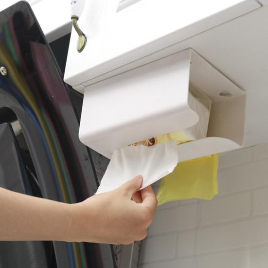 

Пластиковый универсальный футляр для салфеток большой емкости с креплением на коробку для салфеток без перфорации для ванной комнаты