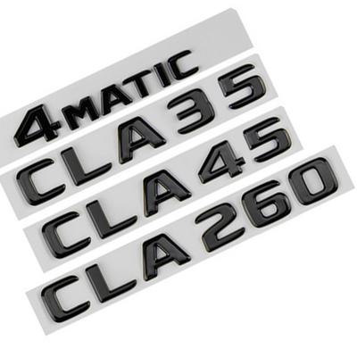 Car Gloss Black Trunk Logo Letter Badge Sticker For Mercedes Benz AMG C117 W117 C118 CLA35 CLA45 CLA260 4Matic Logo Accessories