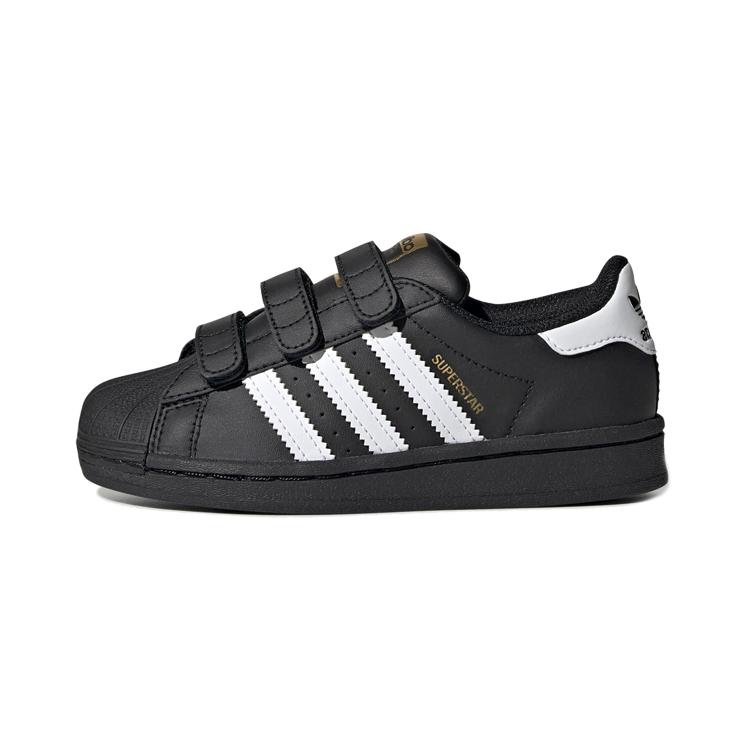 

Adidas Originals SUPERSTAR Fashion Anti kick Low top Skateboard Shoes Black White Children Aged 3 7 Years Old EF4840 29
