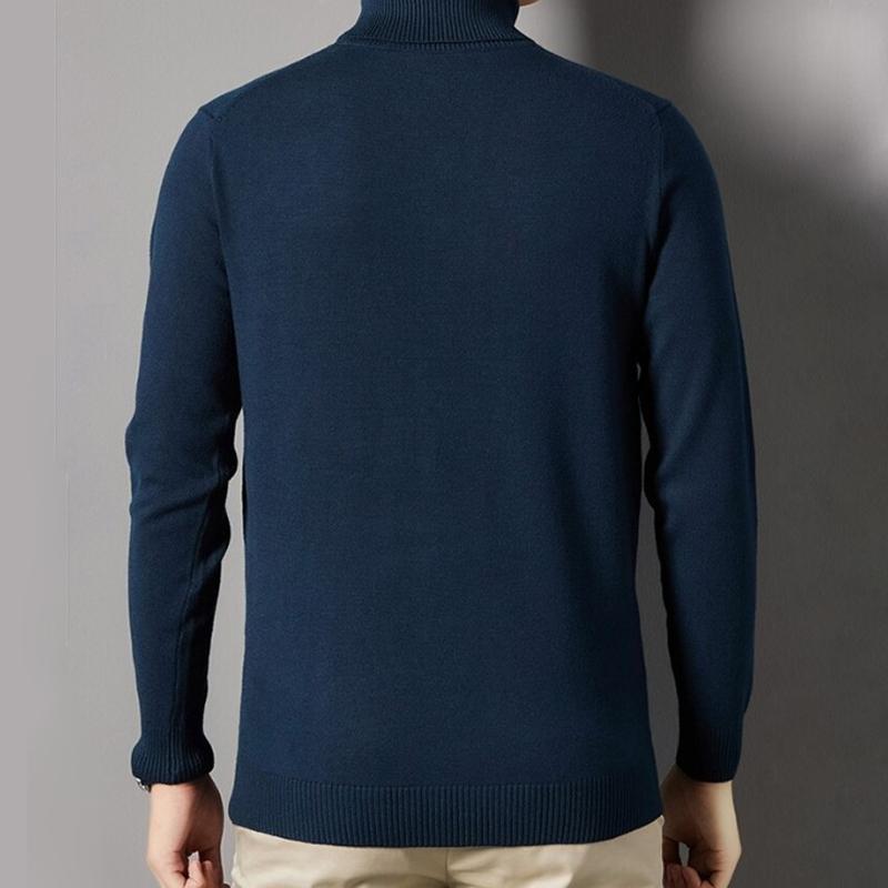 Neuer Stehkragen-Pullover für Herren, Strickpullover, Winter-Halb-Stehkragen-Bottom-Shirt mit langen Ärmeln, trendig, lässig