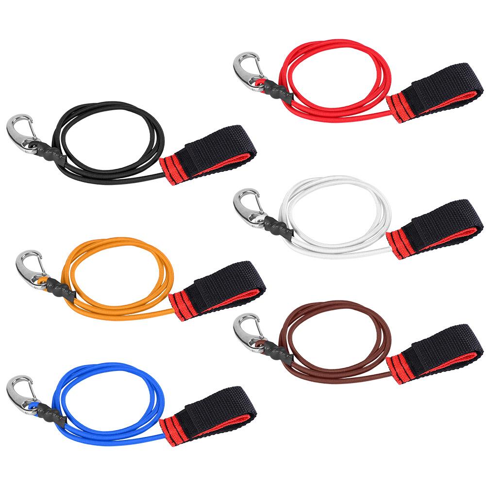 Elastic Paddle Leash Paddling Safety Leash Elastic String Boating Kayak Paddle Safety Rod Leash With Carabiner For Paddling