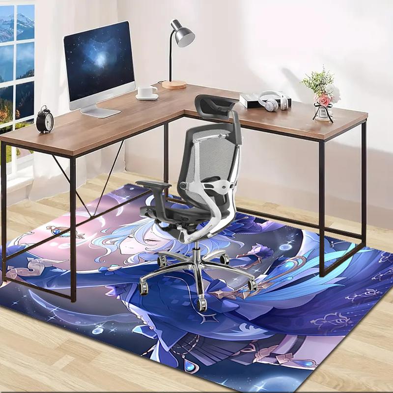 1pc Genshin Impact Furina1 Design Area Rug - Non-Slip, Soft & Cozy Floor Mat for Living Room, Bedroom, Office - Indoor/Outdoor Decorative Carpet