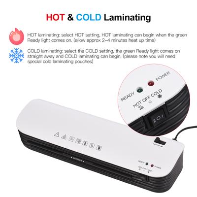 Thermal Laminator Desktop A4 Laminator Machine with Laminating Paper Cutter Corner Rounder
