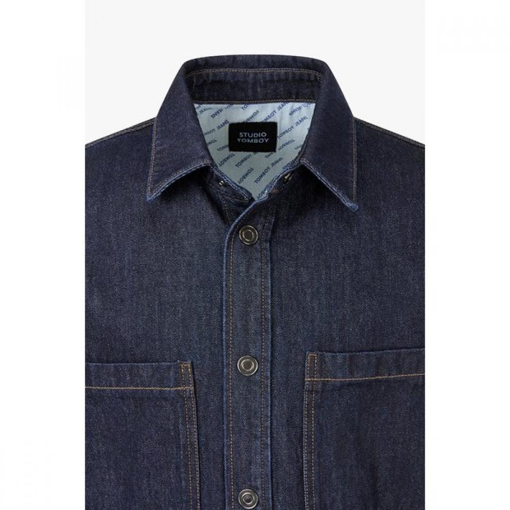 Tomboy Men Indigo Shirt Style Denim Jacket 91m6113114ar