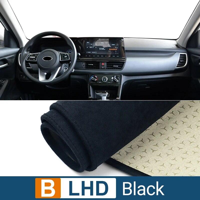 

Для Kia Seltos SP2 2024 чехол на приборную панель автомобиля, избегайте света, коврик, козырек от солнца, анти-УФ-накладка, аксессуары для приборной панели B Black LHD