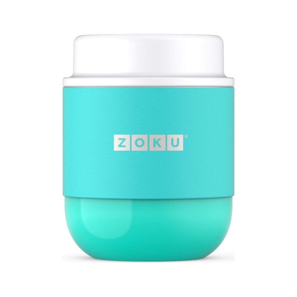 ZOKU Teal Food Insulates Keeps Food Hot or Colorful Food Convenient for Outdoor and Teal Jar, 295ml, Food, Cold, Jar, Travel, Activities, Lunchboxes,