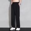 Size Mens Loose Straight Leg Dress Pants Solid Color Thin Trousers