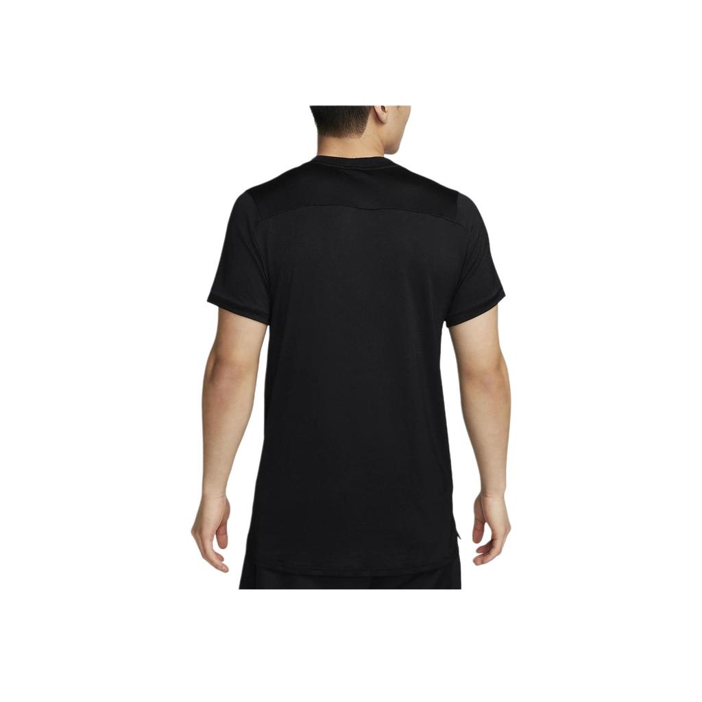 Nike Court Advantage Solid Crew Neck Casual Short Sleeve T-Shirt Men Tops Black FD5321-011