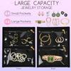 Transparent Velvet Jewelry Travel Organizer with PVC Zipper