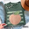 Vintage Peach Graphic Tee, Watercolor Summer Fruit Botanical Shirt, Farmhouse Nature Inspired Gift, Comfort Colors® Gift Tee