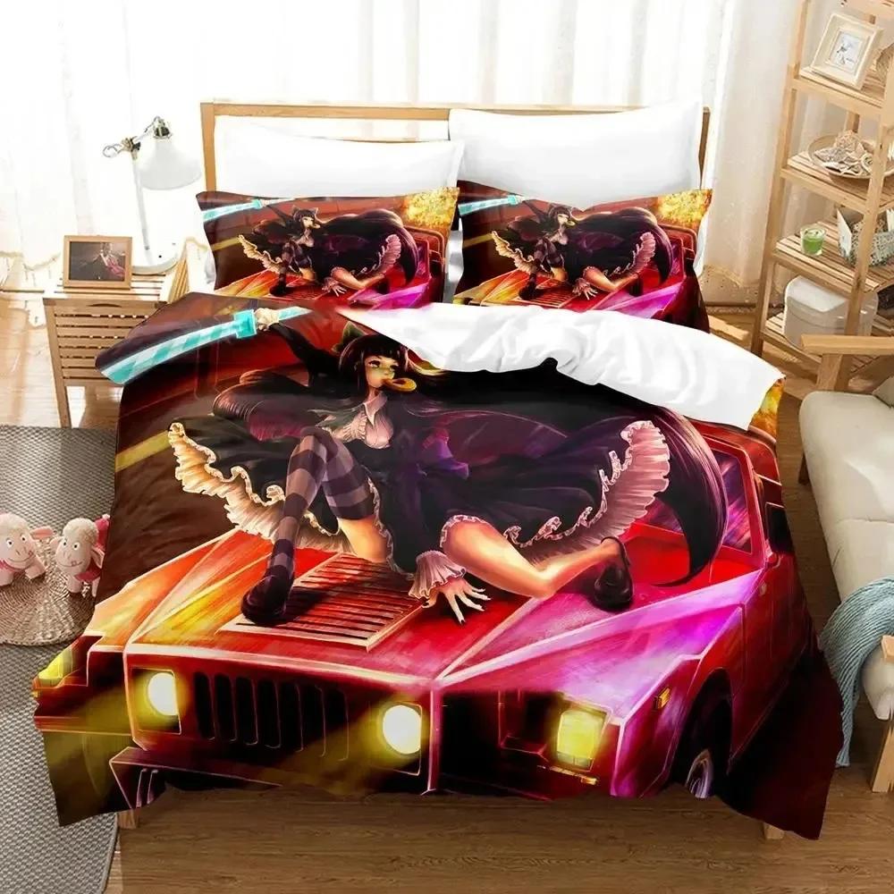 3D Anime Panty Stocking Garterbelt Bedding Set Duvet Cover Bed Set Quilt Cover Pillowcase Comforter King Queen Size Boys Adult