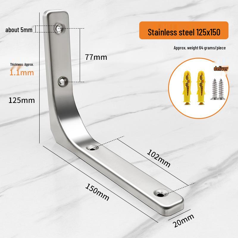 Изогнутый треугольный настенный кронштейн из нержавеющей стали