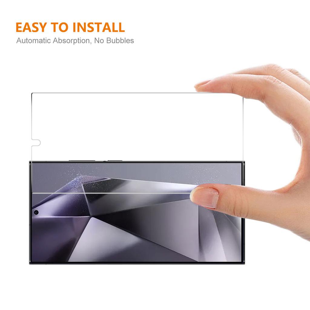 For Samsung Galaxy S25 Ultra 2Pcs Screen Protector ENKAY HAT PRINCE Fingerprint Unlock 0.18mm High Aluminum-Silicon Glass