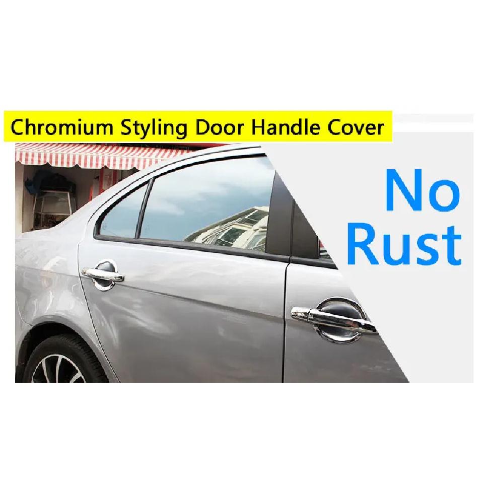 For Mitsubishi Lancer Accessories Chrome Door Handle Luxury No Rust Lancer 10 Lancer X Lancer EX Car Stickers Car Styling