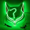 Festivalová maska LED Svítící Kitsune Liščí Maska Cosplay Halloween Maškarní Maska Zvíře DJ Tanec Světelná Párty Rekvizity KTY