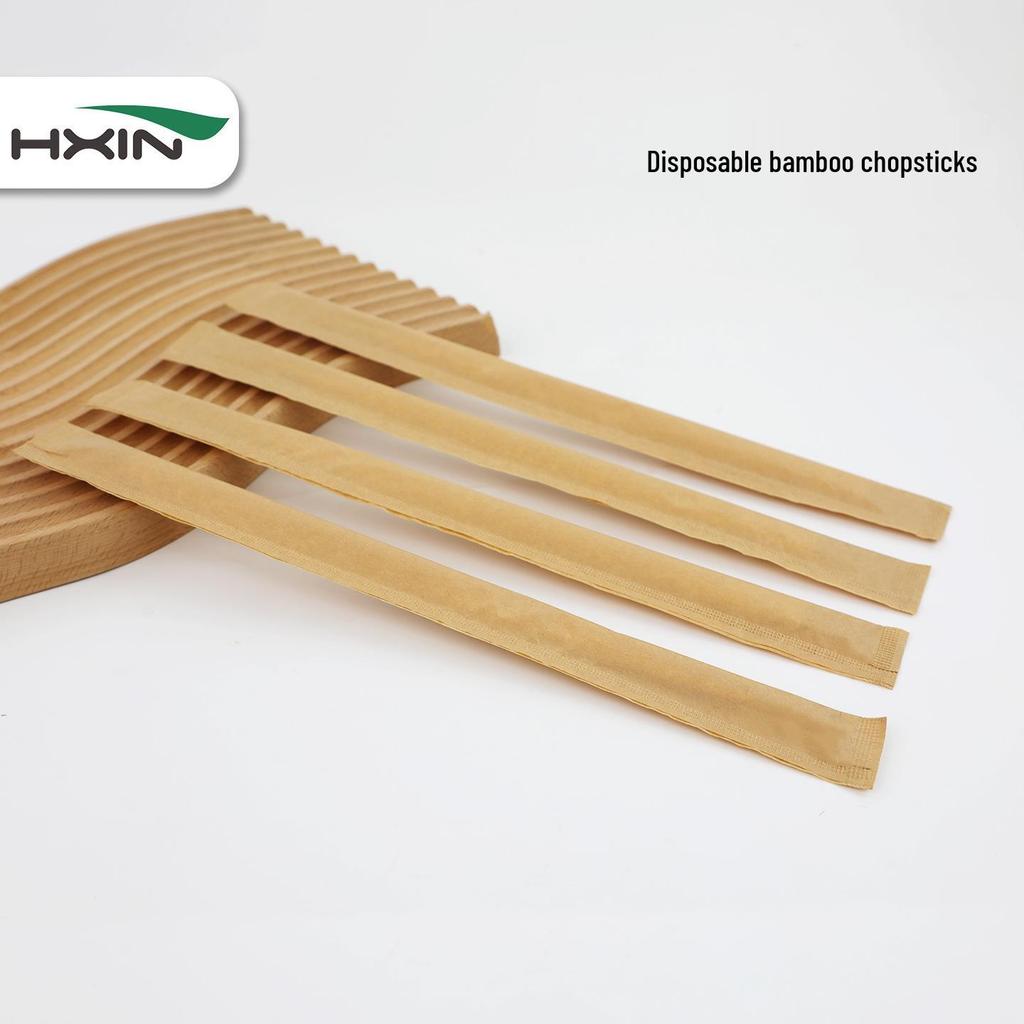 Hengxin Individually Wrapped Disposable Chopsticks - Single Pack for Takeaway & Catering