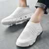 White Slip-on Men's Casual Sneakers Mesh Upper Breathable Running Light Male Sports Shoes Gym High Quality Shoe In Promotion