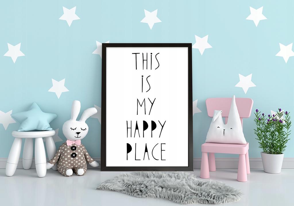 Picture poster In a frame 33x43 cm Happy P046