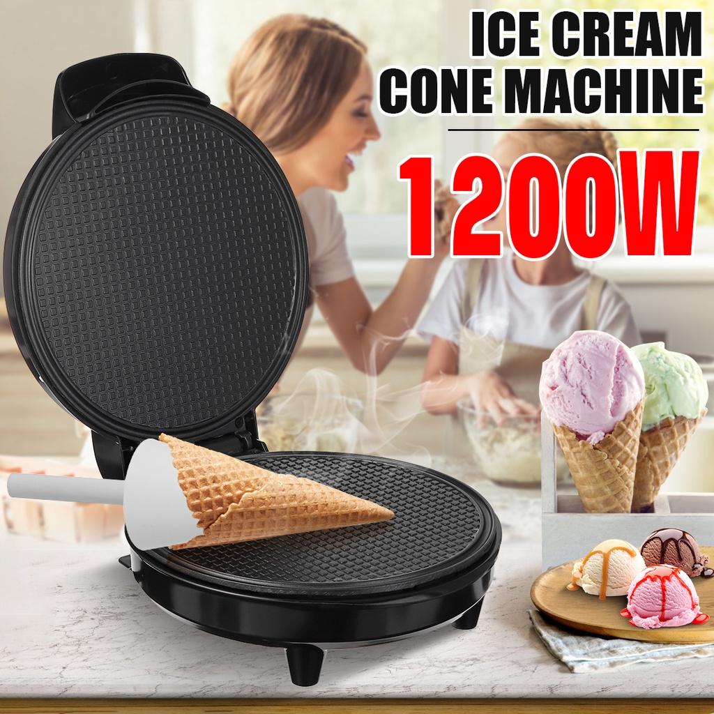 1200W Antihaft-Eierrollen-Maker Elektrischer Eiswaffel-Kegel-Maker Mini-Eierwaffel-Kegel-Maker Maschine 20cm * 27.5cm