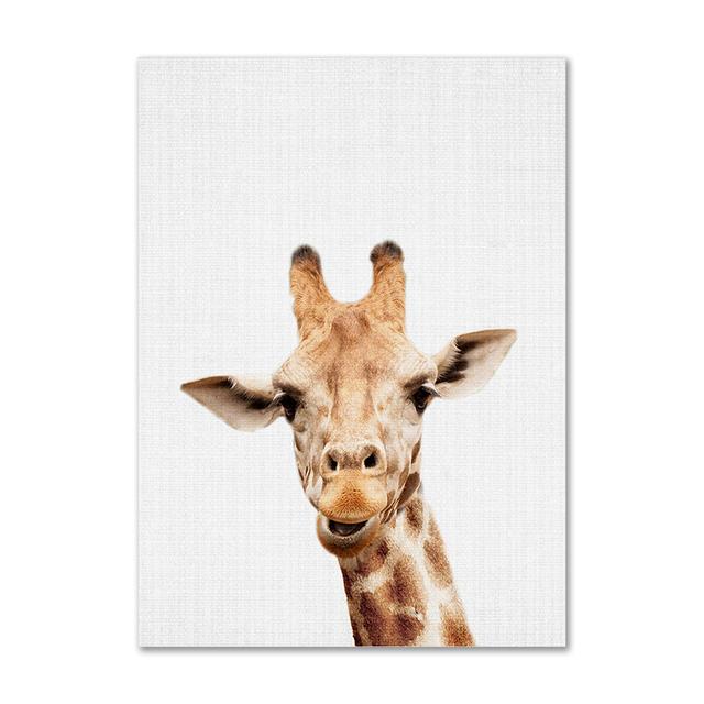 Koala, králík, veverka, slon, plátno, plakát pro dětský pokoj, nástěnný obrázek, tisk zvířat, plátno, malba, severský dětský pokoj