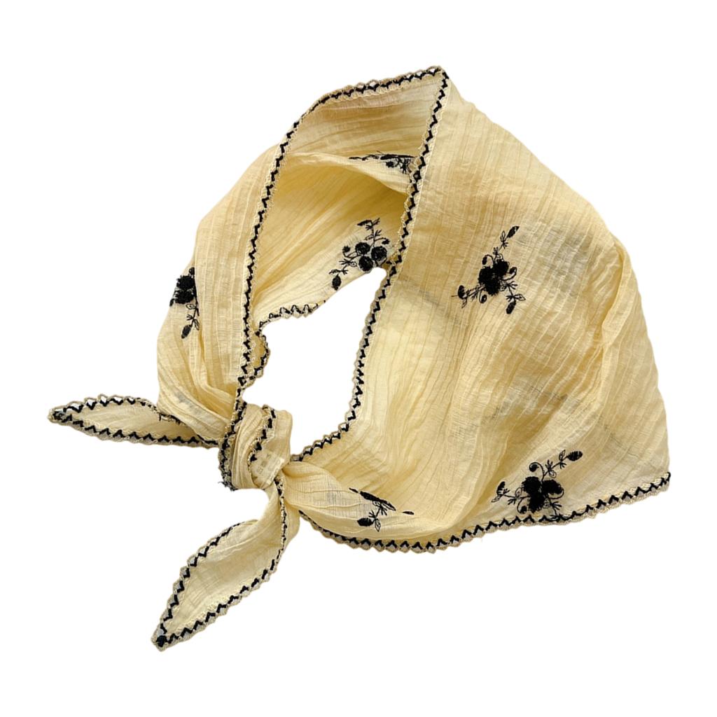 Stylish Silk Feel Polyester Scarf Sun Protective Headwear Reusable Headscarf Fashion Accessory for Beach Hiking Work