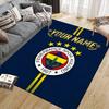 Individueller Name, Fenerbahce Heim-Sofa-Dekoration für Wohnzimmer & Schlafzimmer, Rutschfeste Spiel-Flanell-Fußmatte für Spielzimmer
