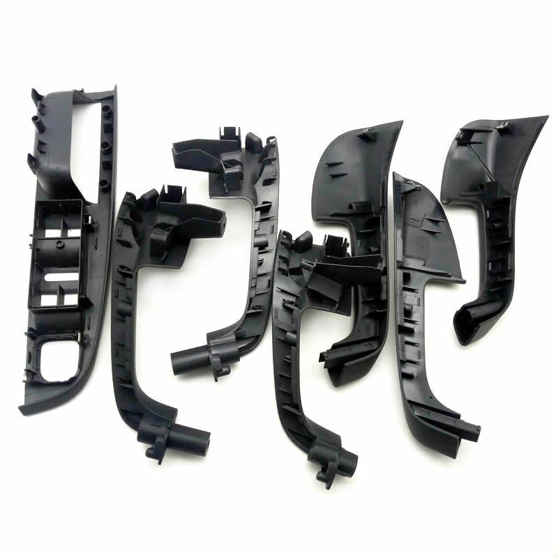 7PCS Black Interior Handle Door Grab Window Switch Bezel Cover for Golf 5 GTi-MK5 Jetta Inner Armrest 1K0 868 040B