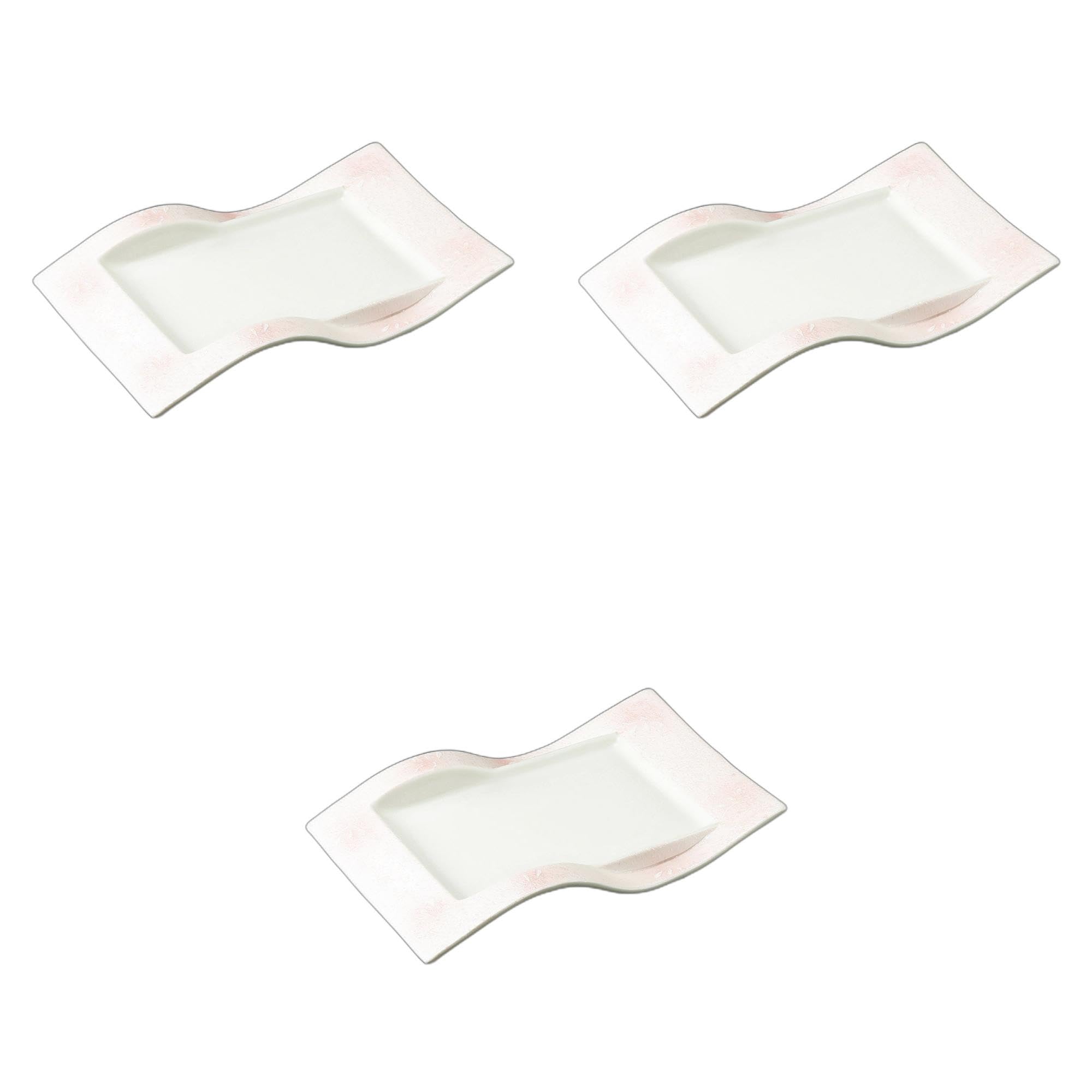 

Set of 3 Flower Pattern Pink Cluster Baking Plates x x Ceramic Baking Plates by Setomonohonpo [26 16.9 3.8 cm] розовый