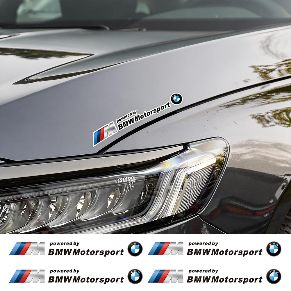 4Pcs Creative Car Logo Decal Scratch Cover Sticker Accessories For BMW G80 G06 G07 G42 G14 G15 G16 F82 F20 F21 F83 M2 M3 M4 M5 M Wzjh87