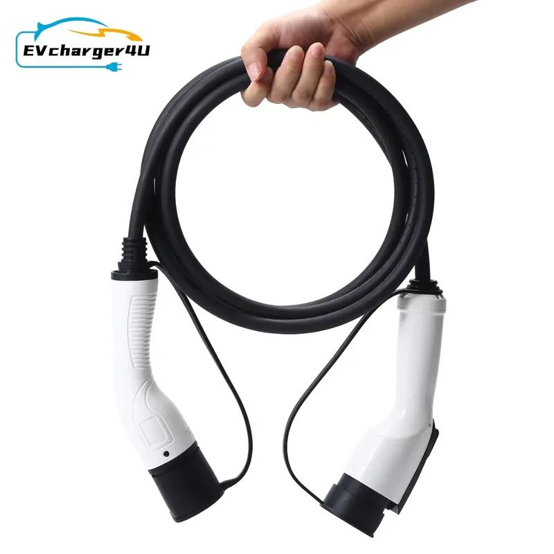 EVcharger4U Type2 To GBT EV Charging Cable 1Phase 32A 7KW 3M/4M Electric Vehicle Type 2 Cord GB/T EVSE Socket Charger Station