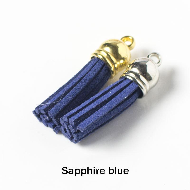 20Pcs/Lot 35mm Leather Tassel for Keychain Straps Jewelry Fiber Fringe Suede Tassel DIY Key Chain Pendants Jewelry Accessories