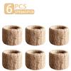 Paquete de 6/12 Anillos para Servilletas Tejidos de Yute Natural, Pinzas para Servilletas de Decoración de Mesa Estilo Rústico, Anillos para Guardar Manteles del Hogar
