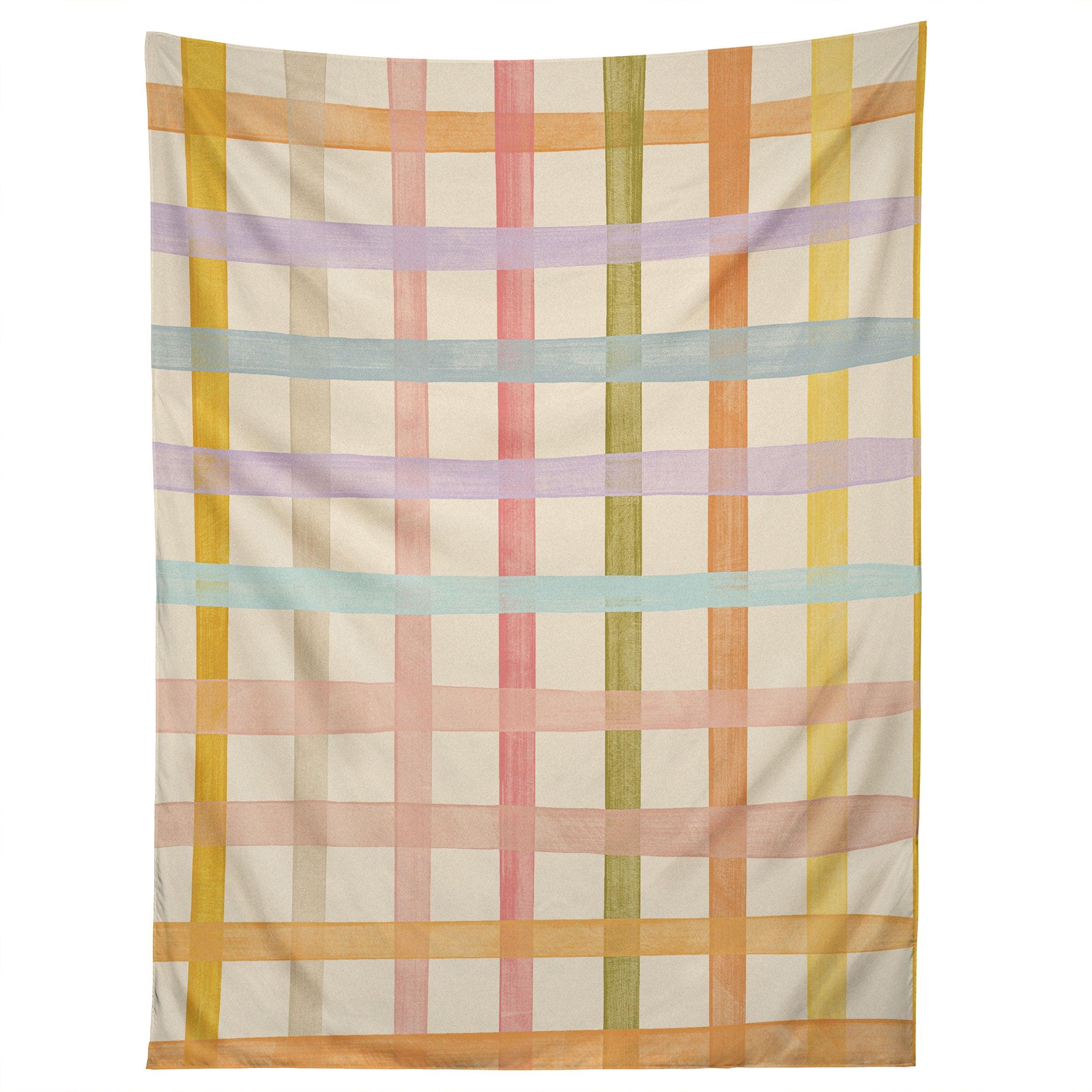 PASTEL PLAID I tapestry 75x100