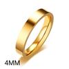 2mm 4mm 6mm 8mm Stainless Steel Wedding Ring for Women Flat Finger Rings Fashion Bijoux Femme Engagement Jewelry