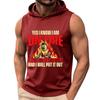 Men's Sleeveless Hoodie Tank Top Labor Day Graphic Print Casual Fit Pullover Lightweight Muscle Shirt for Summer