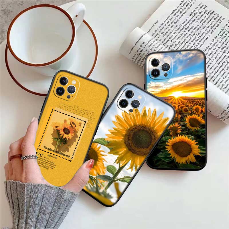 UP47 Sunflower Flower Phone Case for Samsung Galaxy S20 S21 S22 Ultra FE + Plus A21S A22 A24 A25 A26 A30 A30S A31