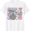 Groovy Cute Happy New Year 2025 Disco Ball Colors Unisex T-Shirt